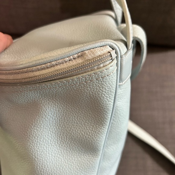 Longchamp Baby Blue Vintage 90’s Bucket Leather Backpack - Picture 13 of 14